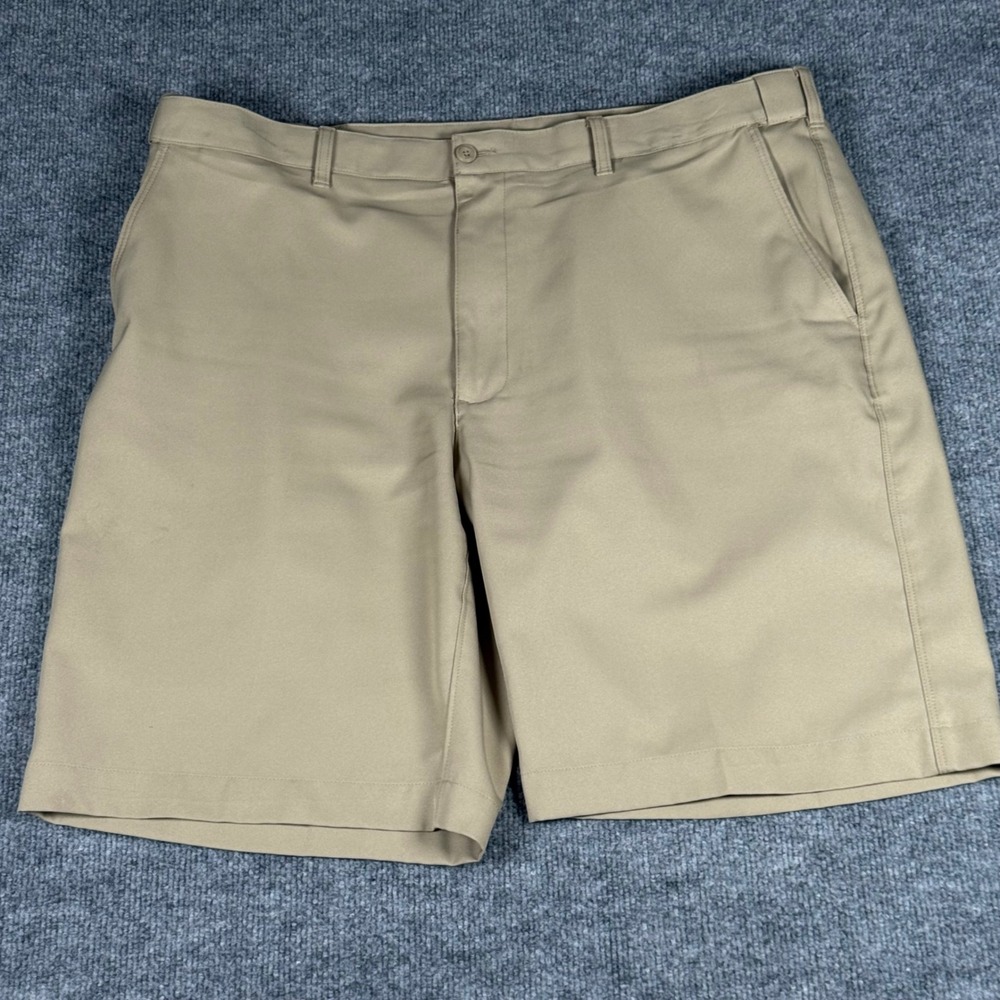 PGA Tour Shorts Size 38 Mens Khaki Adjustable Waist Golf Performance Activewear